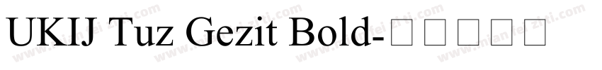 UKIJ Tuz Gezit Bold字体转换